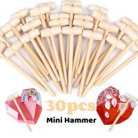 【YF】 30 Pieces Wooden Mini Hammer For Chocolate Heart Toy Mallets Kids Crafts And Party Game Props Seafood Crab Lobster Cracking