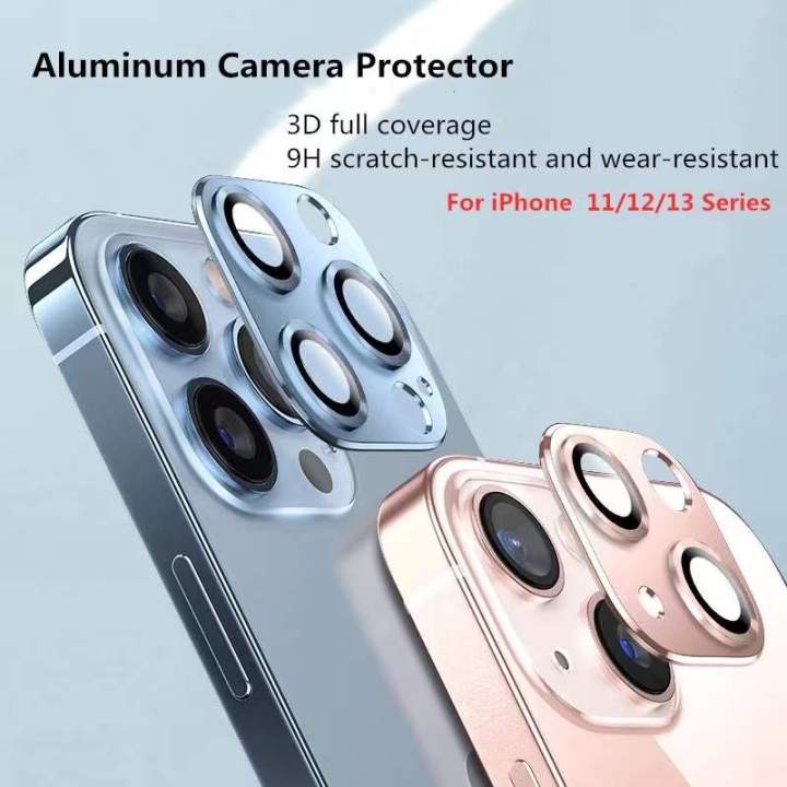 iphone-11-12-13-pro-max-12-13อลูมิเนียมขนาดเล็ก-ฟิล์มกระจกนิรภัยปกป้องกล้องครอบคลุมเต็มรูปแบบสำหรับ-iphone-11-12-13ชุด