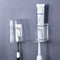 Wall Mounted Toothbrush Holder Toothpaste Organizers Accessories