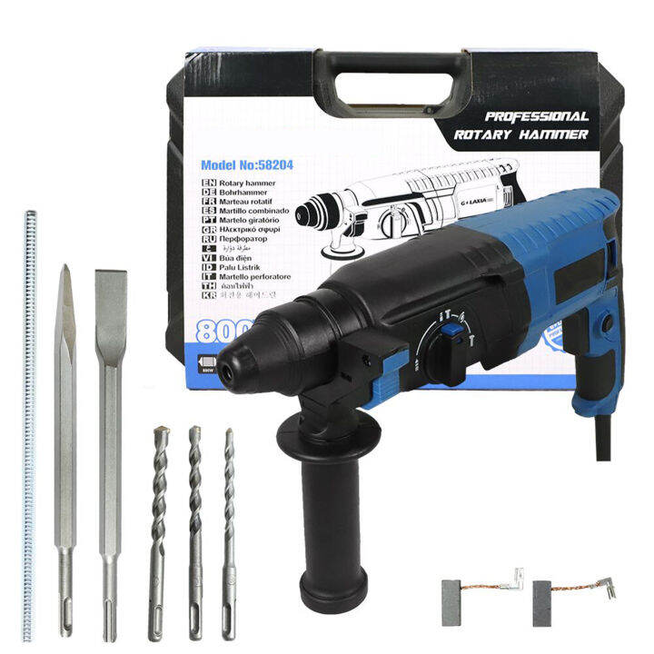 Rotary Hammer Drill with 4 modes, 800W 7 Amp Corded Variable Speed ...