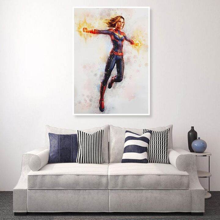 disney-โปสเตอร์-avengers-marvel-ภาพวาด-spiderman-iron-man-hulk-wall-art-decor-ภาพจิตรกรรมฝาผนังตกแต่งบ้านโมเดิร์น