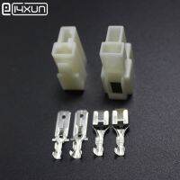 6.3mm connector 2P 2 pin Electrical 6.3 Connector Kits Male Female socket plug for Motorcycle Car