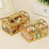 【YF】☬◆  Pirate Storage Gold/Silver Transparent Jewelry Wedding Boxes Chest