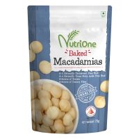 NutriOne Baked Macadamias 75g แมคคาเดเมียส์อบ ไม่มีเกลือ หวานมัน ละมุนลิ้น