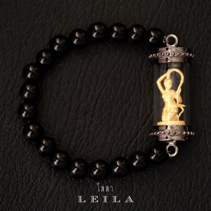 leila-amulets-พระแม่ธรณี-บีบมวยผม-รุ่นรับทรัพย์-สีทอง-พร้อมกำไลหินฟรีตามรูป
