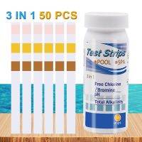 【LZ】☇✢▼  Tiras de teste PH cloro SPA Piscina Water Tester Paper residual cloro valor alcalinidade dureza teste Strip 50pcs