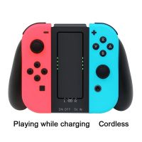 Narsta Joycon ที่ชาร์จ2000MAh แบตเตอรี่ปุ่มเกมจอยเกมสำหรับ Nintendo Switch Nintendoswitch NX NS Joy-Con 2ตัวควบคุม