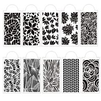10pcs DIY Leaf Rose Drawing Stencils Templates Embossing Paper Card Painting Scrapbooking Stamp Album Decor