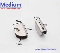 10PCS/LOT Arch Design Medium Stainless Steel 10-12MM Glass Shelf Brackets Clamps Clips Support With Screws 4sizes