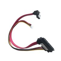 2-in-1 7Pin SATA DATA 2.0mm 4Pin Power Combo 7 15 Pin 22P SATA Conjoint CD/DVD HD Hard Disk Cable 25cm