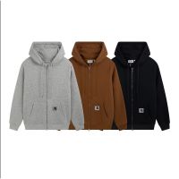 Spot Plus size CARHARTTWIP new loose zipper casual long-sleeved hooded sweater for men and women