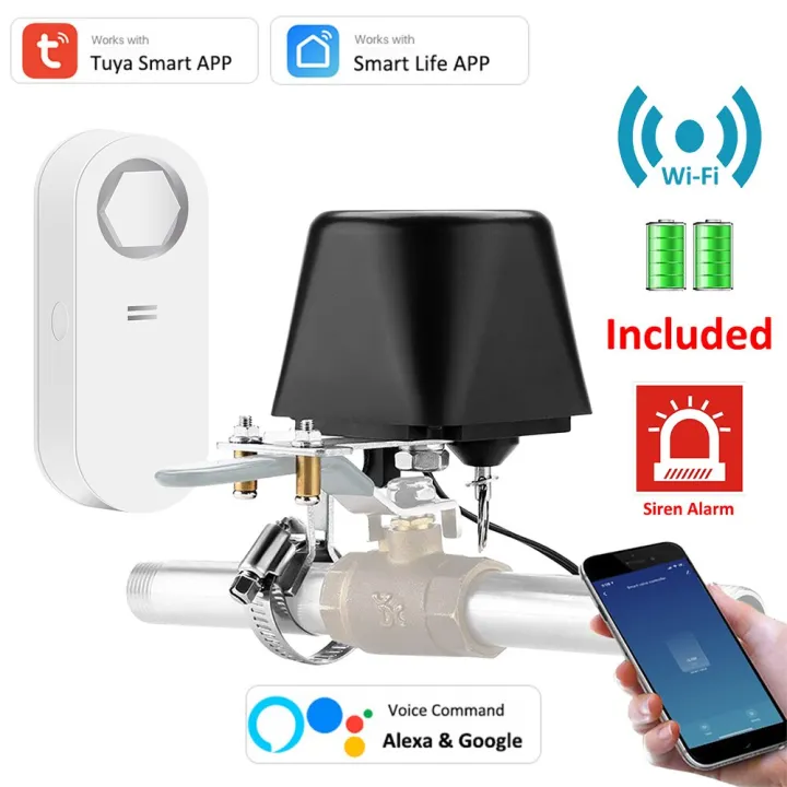 Tuya Wifi RF433 Alarm น้ำรั่ว120DB Beep Siren Water Leak Sensor เครื่อง