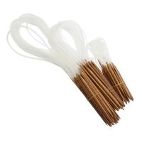 ♝ 18 PCS 40cm 60cm 80cm Knitting Sweater Needle Tools Carbonized Bamboo Loop Plastic Tube DIY Circulation Weaving Needles Supplies