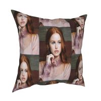 （ALL IN STOCK XZX）Madeline petsch 7 Nordic Pillow Case Blue Pillow Case Pillow Case Cushion Cover 45X45cm   (Double sided printing with free customization of patterns)