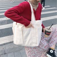 COD DSFGERERERER Womens Canvas Shoulder Tote Bag Lady Casual Handbags with Multiple Pockets Sling Shopping School Bags