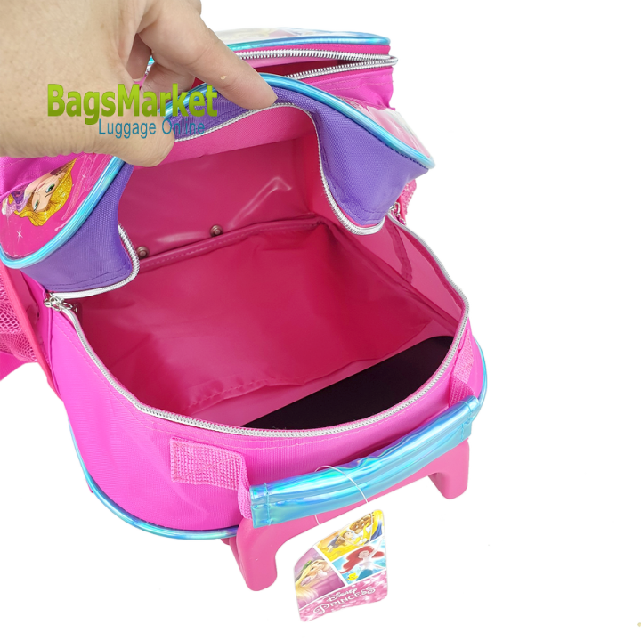 8586shop-kids-luggage-12-นิ้ว-กระเป๋าเป้มีล้อลากสำหรับเด็ก-กระเป๋านักเรียน-สินค้าลิขสิทธิ์แท้-สไปเดอร์แมน-frozen