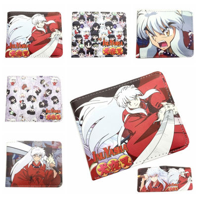 Anime Inuyasha Wallet Fashion Student Mens PU Leather Coin Purse Cute Short Wallets Gifts Cartoon Printing