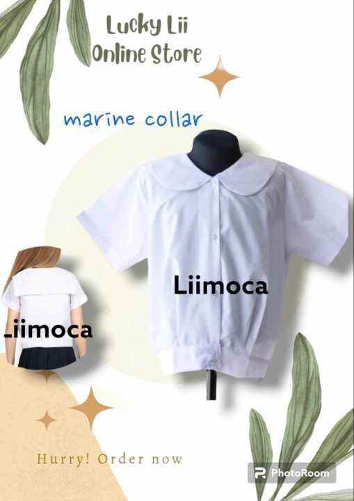 LUCKYLII'S MARINE COLLAR SCHOOL UNIFORM QUALITY BLOUSE WASH AND WEAR Lazada PH