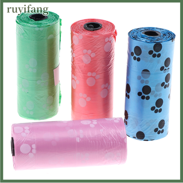 ruyifang-10x-rolls-pet-dog-puppy-cat-poo-poop-ขยะทิ้งถุงทำความสะอาด