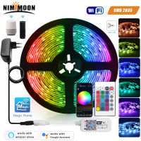 WIFI Smart LED Light Works With Alexa and Assistant RGB 2835 Strip Lights IP65 Tape 16 Million Colors For Bedroom Party