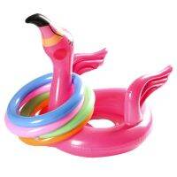 COYEN Inflatable Flamingo เกมขว้างห่วงสำหรับครอบครัวเด็กสระว่ายน้ำงานปาร์ตี้ของเล่นในสวน