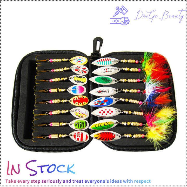 คลังสินค้าพร้อม-16pcs-เหยื่อตกปลา-spinner-ช้อนชุด-escape-prevention-treble-hooks-พร้อมกระเป๋าเก็บสำหรับปลาเทราท์เบส-salmon