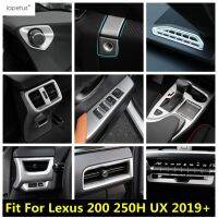 “{》} อุปกรณ์เสริมสำหรับ Lexus UX 200 250H 2019 - 2023 Air AC CD Frame แผงเกียร์ที่จับประตูแผงหน้าปัดเลื่อมฝาครอบกล่องตกแต่ง