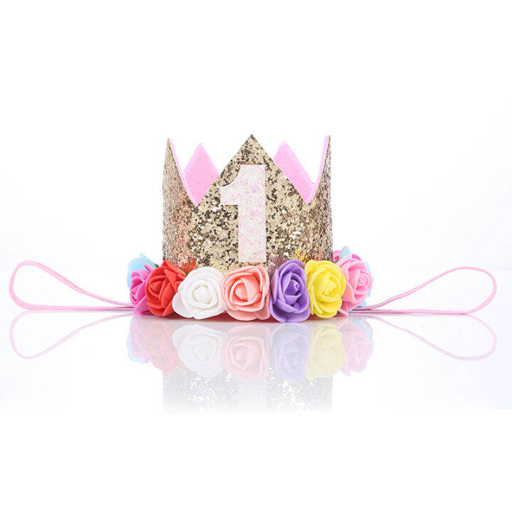 1pc-ทองและดอกไม้สีสันหมวกงานวันเกิด1st-2nd-3rd-เปล่าหมวกวันเกิด-golden-princess-crown-party-เด็กอุปกรณ์เสริมสำหรับสาวเด็กทารกแรกเกิด