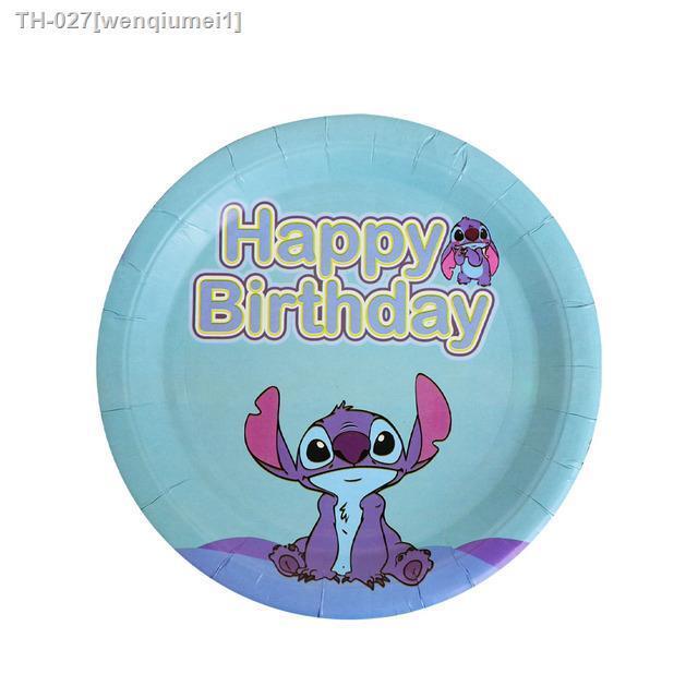 stitch-theme-birthday-party-decorations-baby-shower-disposable-tableware-stitch-theme-plates-napkins-banners-straws