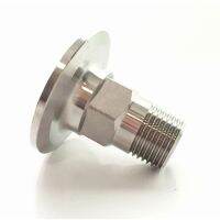 1-1/4 BSPT Male x 1.5 Tri Clamp Octagonal SUS 304 Stainless Steel Sanitary Coupler Fitting Homebrew Beer