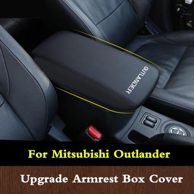 สำหรับ Mitsubishi Outlander 2013 2016 2018หนังรถ Armrest Pad คอนโซลกลาง Armrests กล่องป้องกัน Cushion
