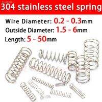 ☌☾ 304 Stainless Steel Compression Spring Return Spring Steel Wire Diameter0.2 0.3mm Outside Diameter1.5 6mm 10 Pcs