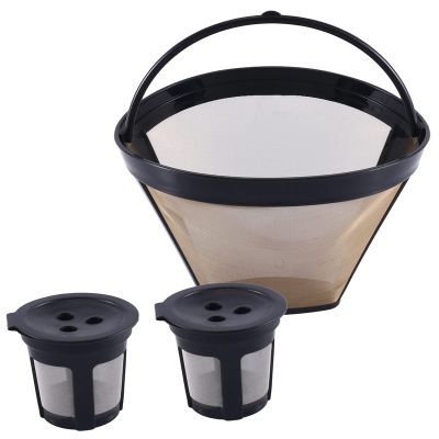 Reusable Coffee Filter CFP300 Brew Coffee Maker 2 Three Hole K Cup Coffee Pods and 1 Coffee Maker Filter