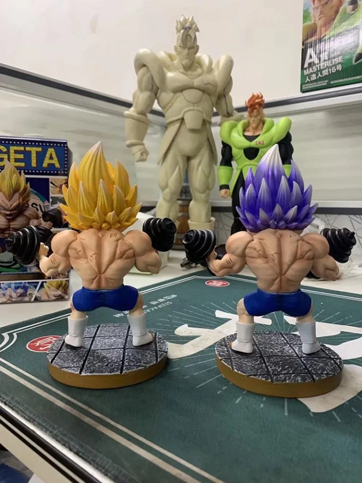 Dragon ball z muscle fitness filho gohan vegeta super saiyan figura de ação  son goku anime estatueta pvc modelo brinquedo chirstmas presente