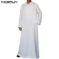 (Muslim) Incerun ผู้ชาย H oodies H oody ซาอุดีอาระเบีย jubba เสื้ออิสลาม A Baya K aftan เสื้อ T TEE ท็อปส์