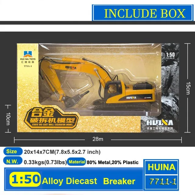 HUINA 150 Truck Toy Diecast Model Alloy Vehicle Car DieCast Excavator