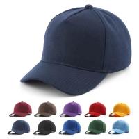 Five pannel plain baseball caps unisex Metal buckle