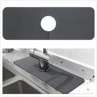 Fityle Faucet Absorbent Pads Water Drying Stains Preventer Super Absorbent Reusable Washable Sink Splash Mat Sink Splash Mat  Guard for Kitchen RV