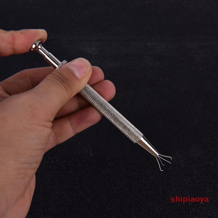 shipiaoya-3กรงเล็บ4ลูกปัดไม้เสียบที่วางเครื่องมือง่ามจับเพชรอัญมณี