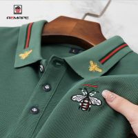 Paul summer mens short-sleeved T-shirt lapel high-end embroidery POLO shirt mens middle-aged and young dads top