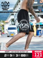 Muscle original fierce mens shorts summer trend of American male dog loose pants of breathable basketball fitness training recreational five minutes of pants