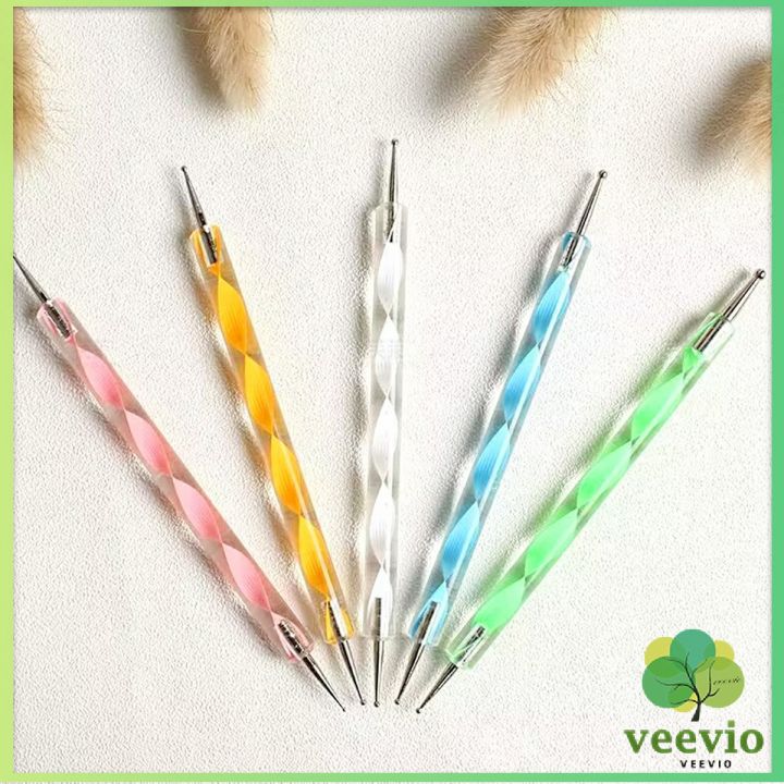 veevio-ไม้ดอท-5ชิ้-น-แต่งเล็บแต้มลายจุด-nail-art-tools