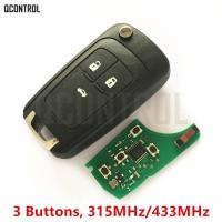 【❂Hot On Sale❂】 xian9 ชุดกุญแจรีโมตนาฬิกาปลุกแบบควบคุมรถยนต์ Qcontrol 3 315/433 Mhz Fob สำหรับ Chevrolet กุญแจรถ Chevrolet Malibu Cruze Aveo Aveo