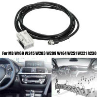 Car 3.5Mm 12Pin Female Audio Music Aux Cable Input Adapter for Mercedes Benz W169 W203 W209 W221 W164 R230