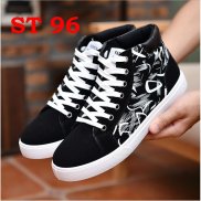 Sport shoes high neck black red full size 38-44