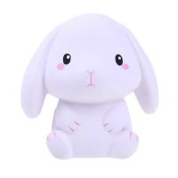 4in Fidget Vent Ball Toy Hand Squeeze Bunny Novelty Realistic Rabbit Toy Toddler Gift Stress Relief Waterproof Bath Toy