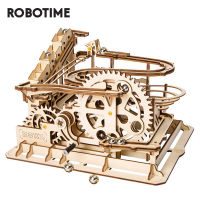 Robotime Marble Runเกม3Dปริศนาไม้Waterwheelโมเดลจานรองแก้วบล็อกตัวต่อของเล่นเด็กLG501