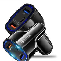 {KOLT Digital} Car Charger USB Quick Charger 7A การชาร์จอย่างรวดเร็วสำหรับ Type C Car Charger สำหรับ iPhone 12 11 Huawei อะแดปเตอร์ชาร์จโทรศัพท์มือถือ