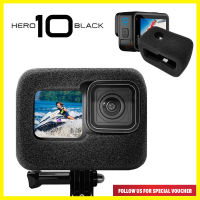 เคสโฟมฟองน้ำลดเสียงกระจกรถยนต์กันลม GoPro HERO 10สีดำสำหรับอุปกรณ์เสริม Gopro 10 9 8 7 6 5กล้องแอคชั่นแคมเมรา