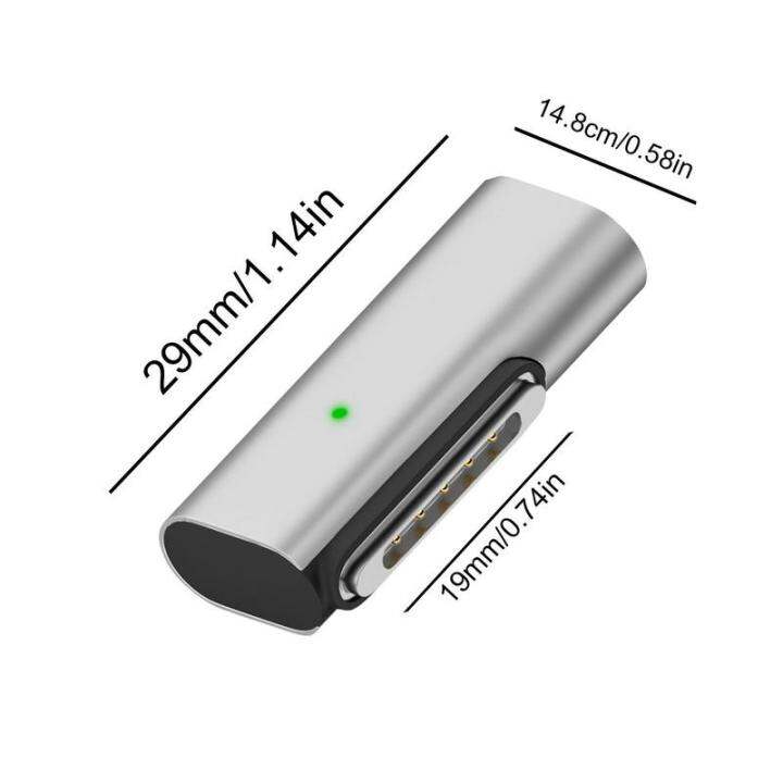 usb-c-อะแดปเตอร์แม่เหล็กอย่างรวดเร็วชาร์จ-type-c-อะแดปเตอร์แบบพกพาแม่เหล็กอะแดปเตอร์อลูมิเนียมเงิน-usb-c-อะแดปเตอร์สำหรับ